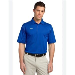Nike Dri-FIT Performance Polo Shirt Men Small Royal Blue Athletic Golf Top Sport